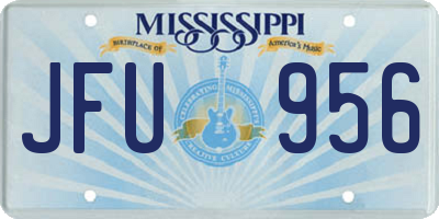 MS license plate JFU956
