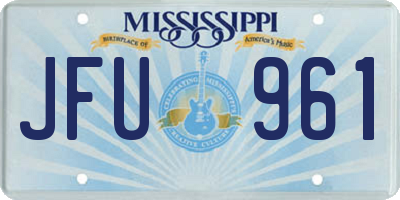 MS license plate JFU961
