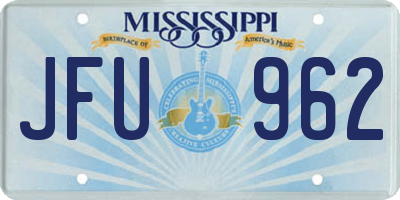 MS license plate JFU962
