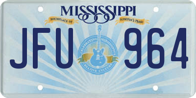 MS license plate JFU964