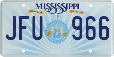 MS license plate JFU966