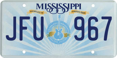 MS license plate JFU967
