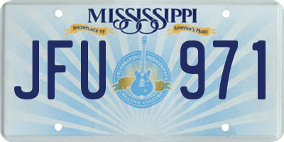 MS license plate JFU971