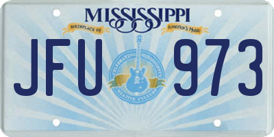 MS license plate JFU973