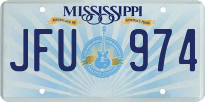 MS license plate JFU974