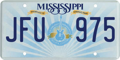 MS license plate JFU975