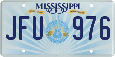 MS license plate JFU976