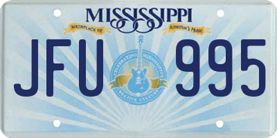 MS license plate JFU995