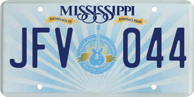 MS license plate JFV044