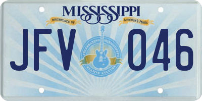 MS license plate JFV046