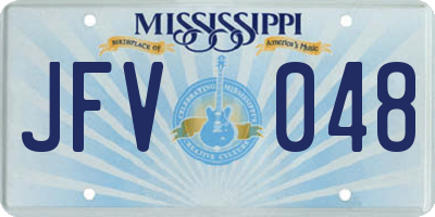 MS license plate JFV048