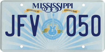 MS license plate JFV050