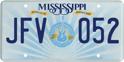 MS license plate JFV052