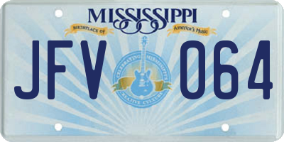 MS license plate JFV064