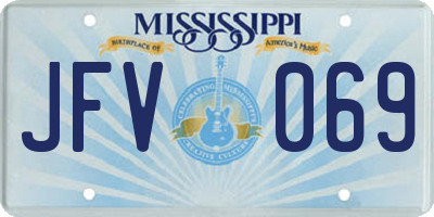 MS license plate JFV069