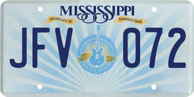 MS license plate JFV072