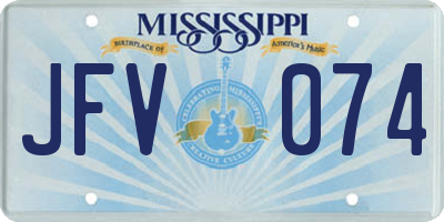 MS license plate JFV074