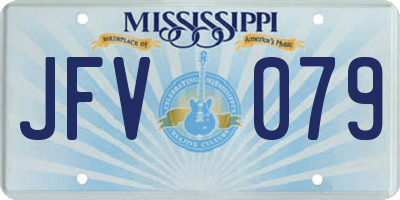 MS license plate JFV079