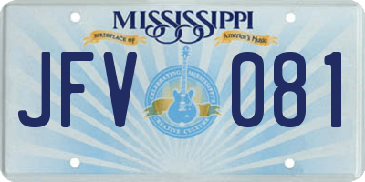 MS license plate JFV081