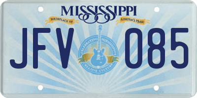 MS license plate JFV085