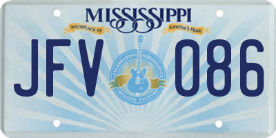 MS license plate JFV086