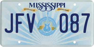 MS license plate JFV087