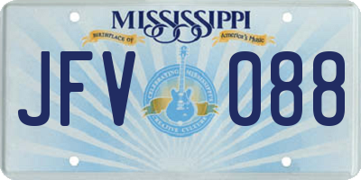 MS license plate JFV088