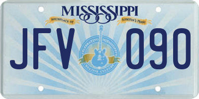MS license plate JFV090