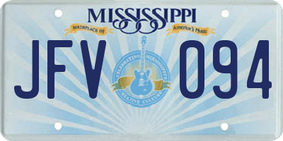 MS license plate JFV094