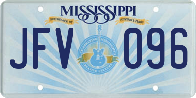 MS license plate JFV096