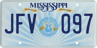 MS license plate JFV097