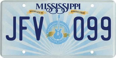 MS license plate JFV099