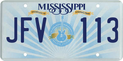 MS license plate JFV113