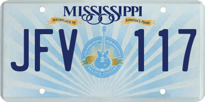 MS license plate JFV117