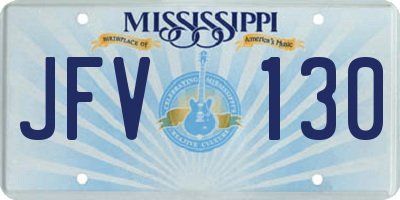 MS license plate JFV130