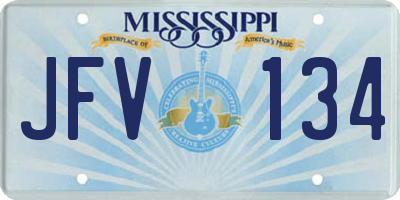 MS license plate JFV134