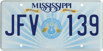 MS license plate JFV139