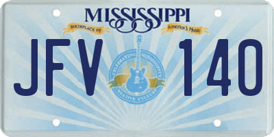 MS license plate JFV140