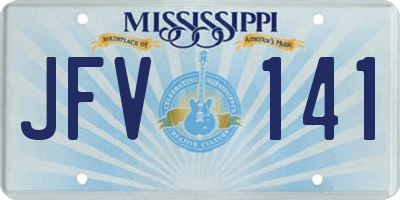 MS license plate JFV141