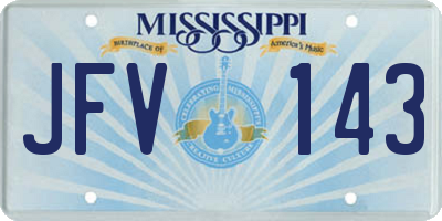 MS license plate JFV143