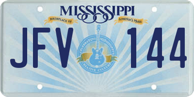 MS license plate JFV144