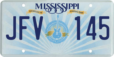 MS license plate JFV145