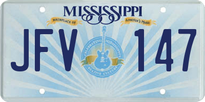 MS license plate JFV147