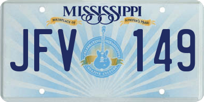 MS license plate JFV149