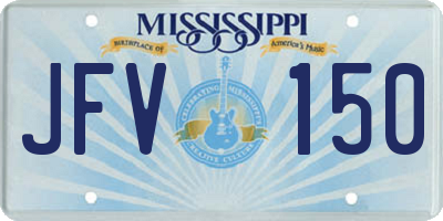 MS license plate JFV150
