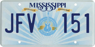 MS license plate JFV151