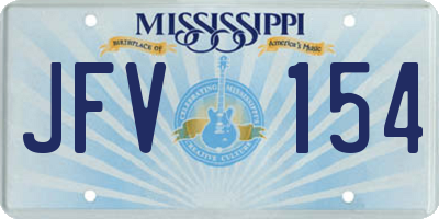 MS license plate JFV154