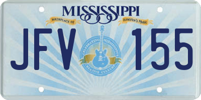 MS license plate JFV155