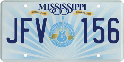 MS license plate JFV156