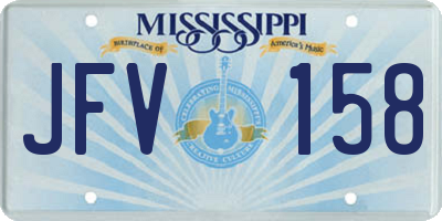 MS license plate JFV158